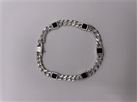 Bracciale Giovanni Raspini Uomo GROUMETTE in Argento Onice 12396 - 12396